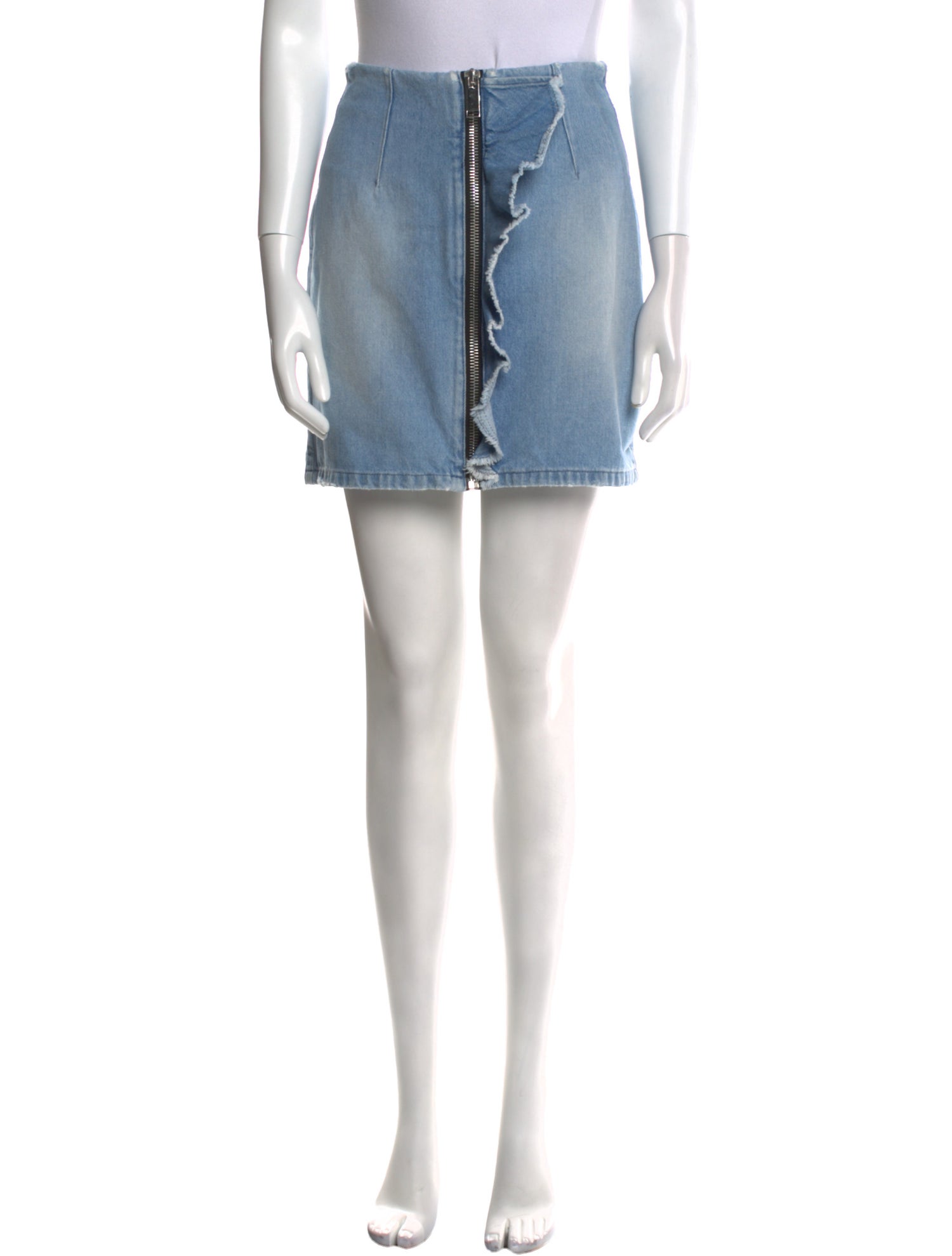 MSGM Distressed Accents Mini Skirt