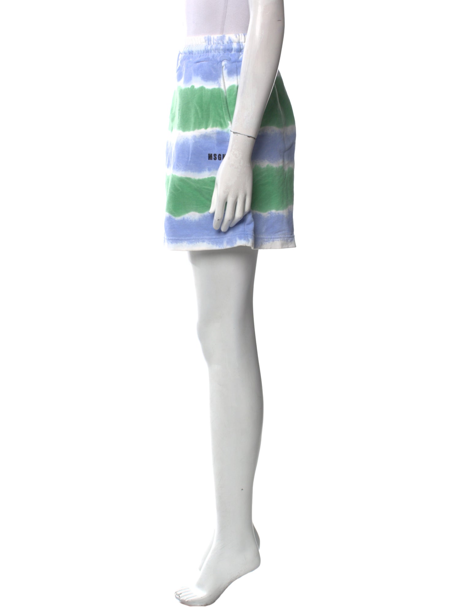 MSGM Striped Knee-Length Shorts