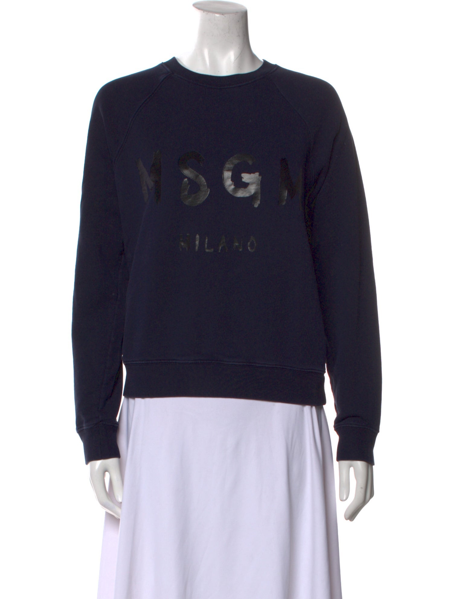 MSGM Graphic Print Crew Neck Sweatshirt