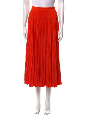 MSGM Pleated Accents Midi Length Skirt