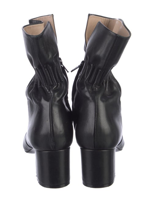 MSGM Leather Ruffle Embellishment Western Boots