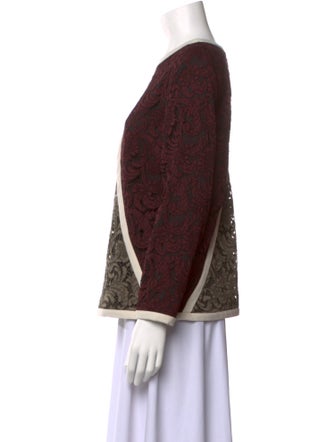 MSGM Printed Bateau Neckline Sweatshirt