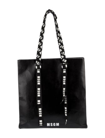 MSGM Leather Top Handle Bag