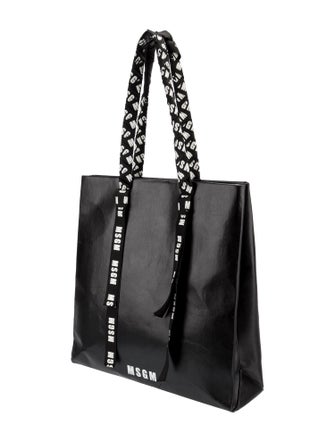 MSGM Leather Top Handle Bag