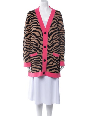 MSGM Striped V-Neck Sweater