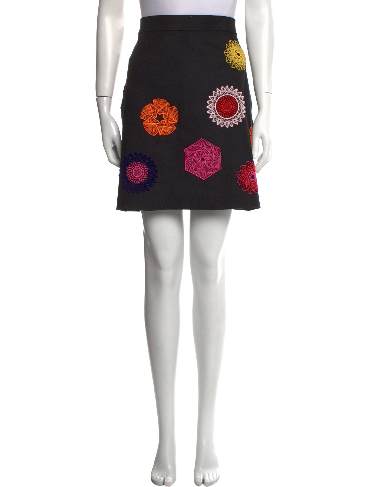 MSGM Wool Knee-Length Skirt