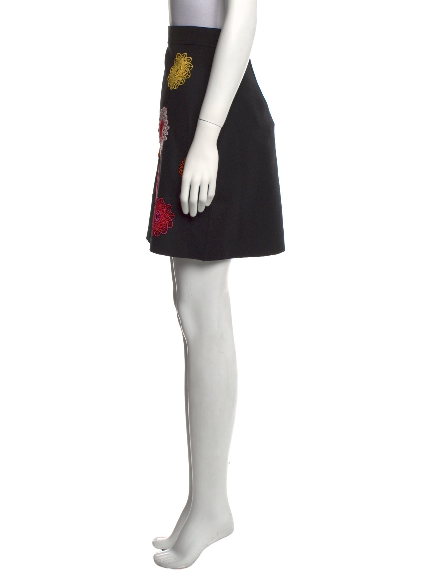 MSGM Wool Knee-Length Skirt