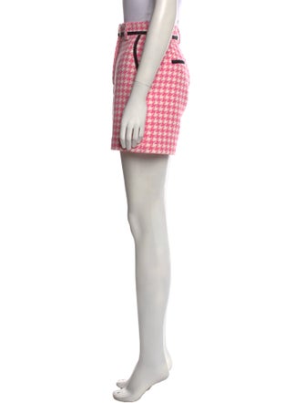 MSGM Houndstooth Print Mini Shorts