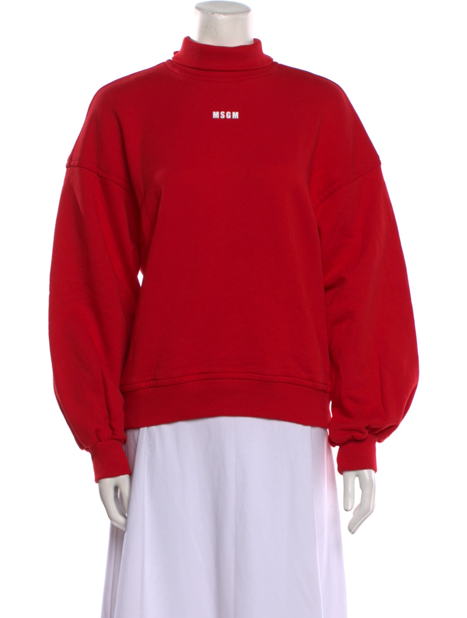MSGM Mock Neck Long Sleeve Sweatshirt