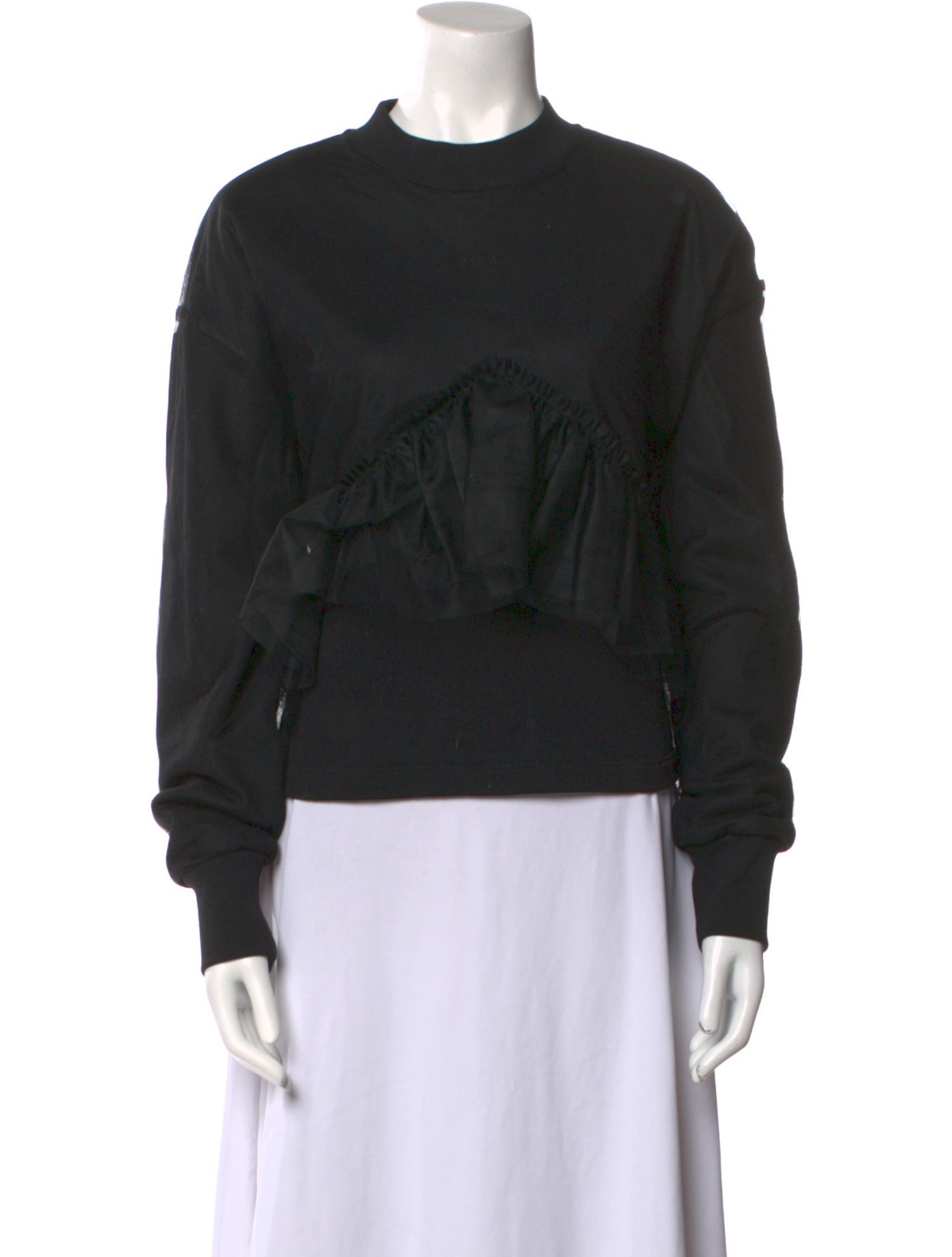 MSGM Mock Neck Long Sleeve Sweatshirt