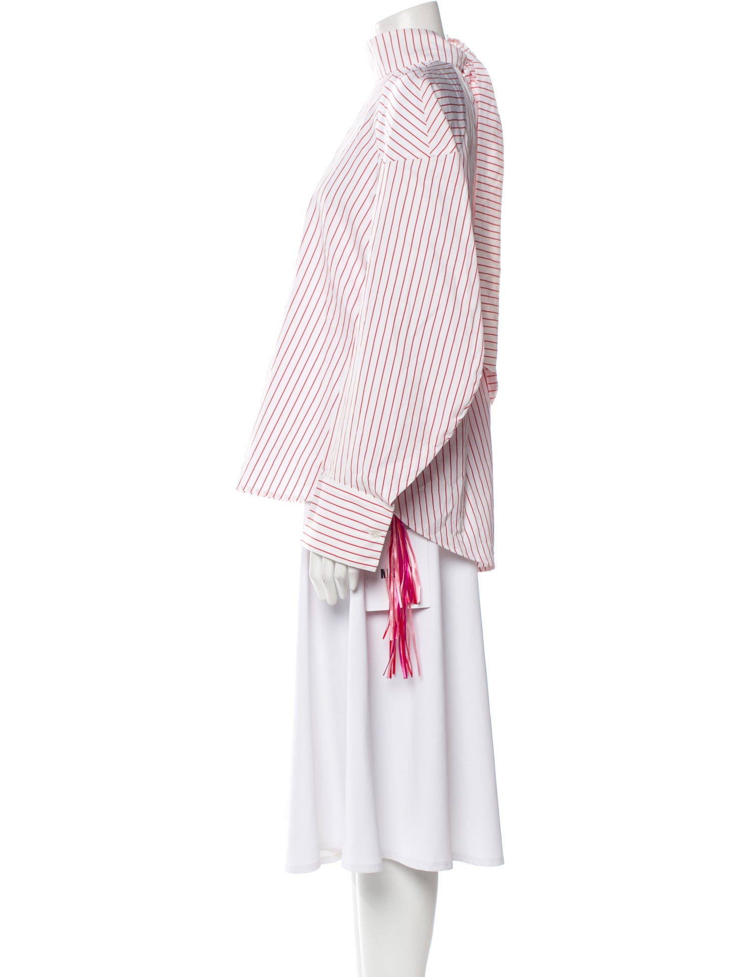 MSGM Striped Mock Neck Blouse w/ Tags