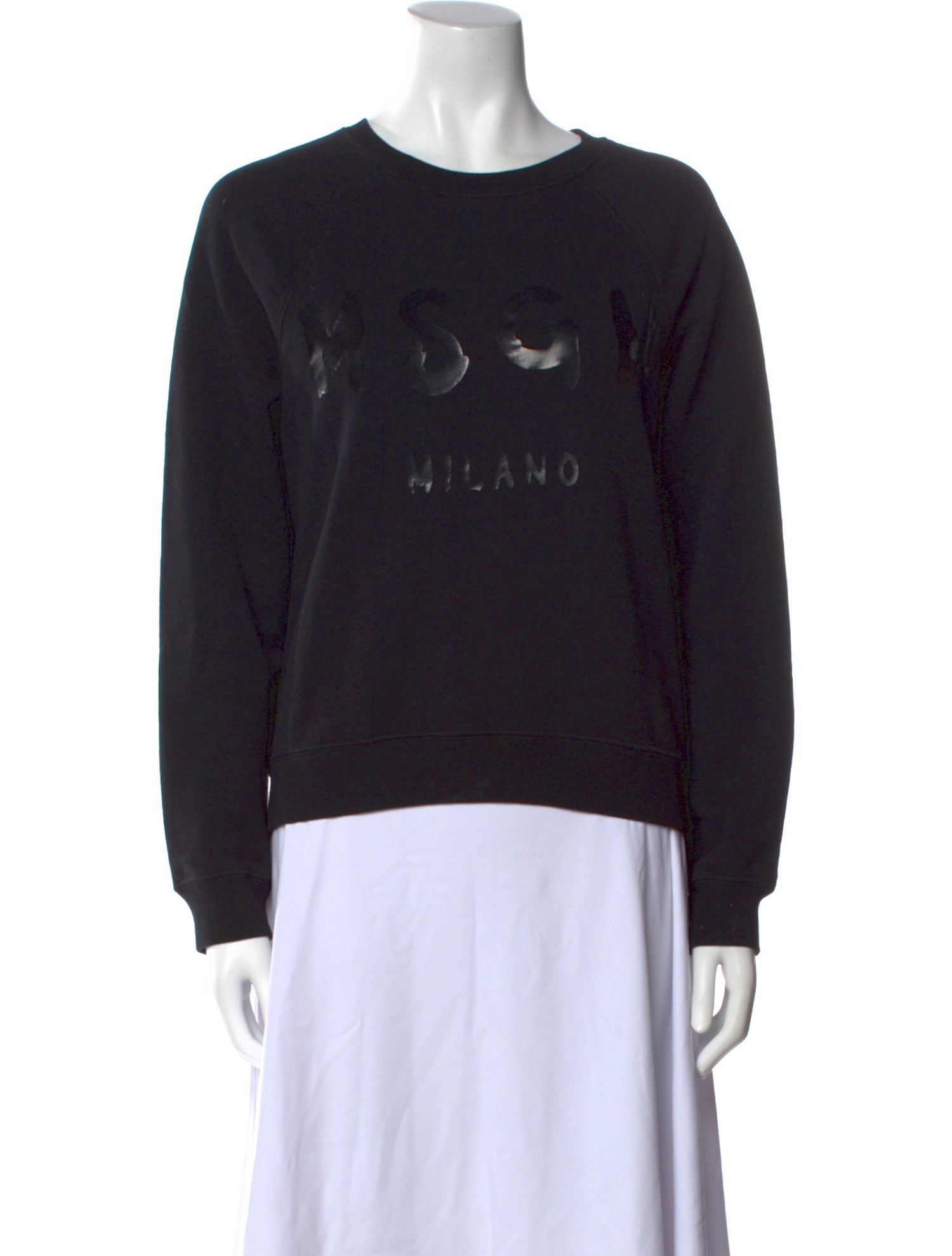 MSGM Graphic Print Crew Neck Sweatshirt