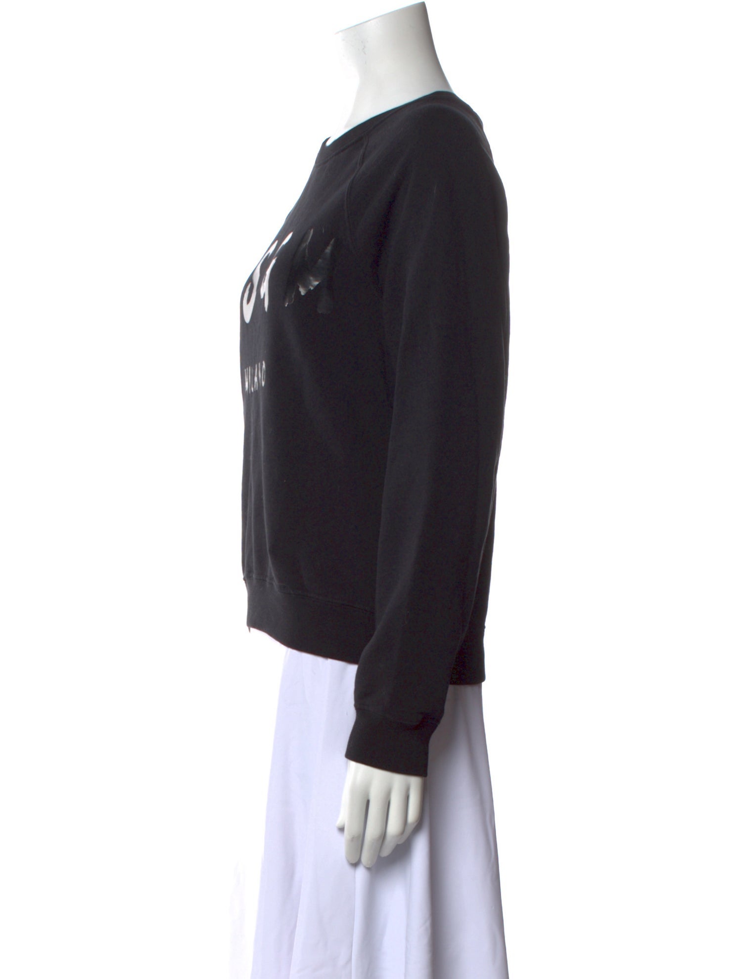 MSGM Graphic Print Crew Neck Sweatshirt