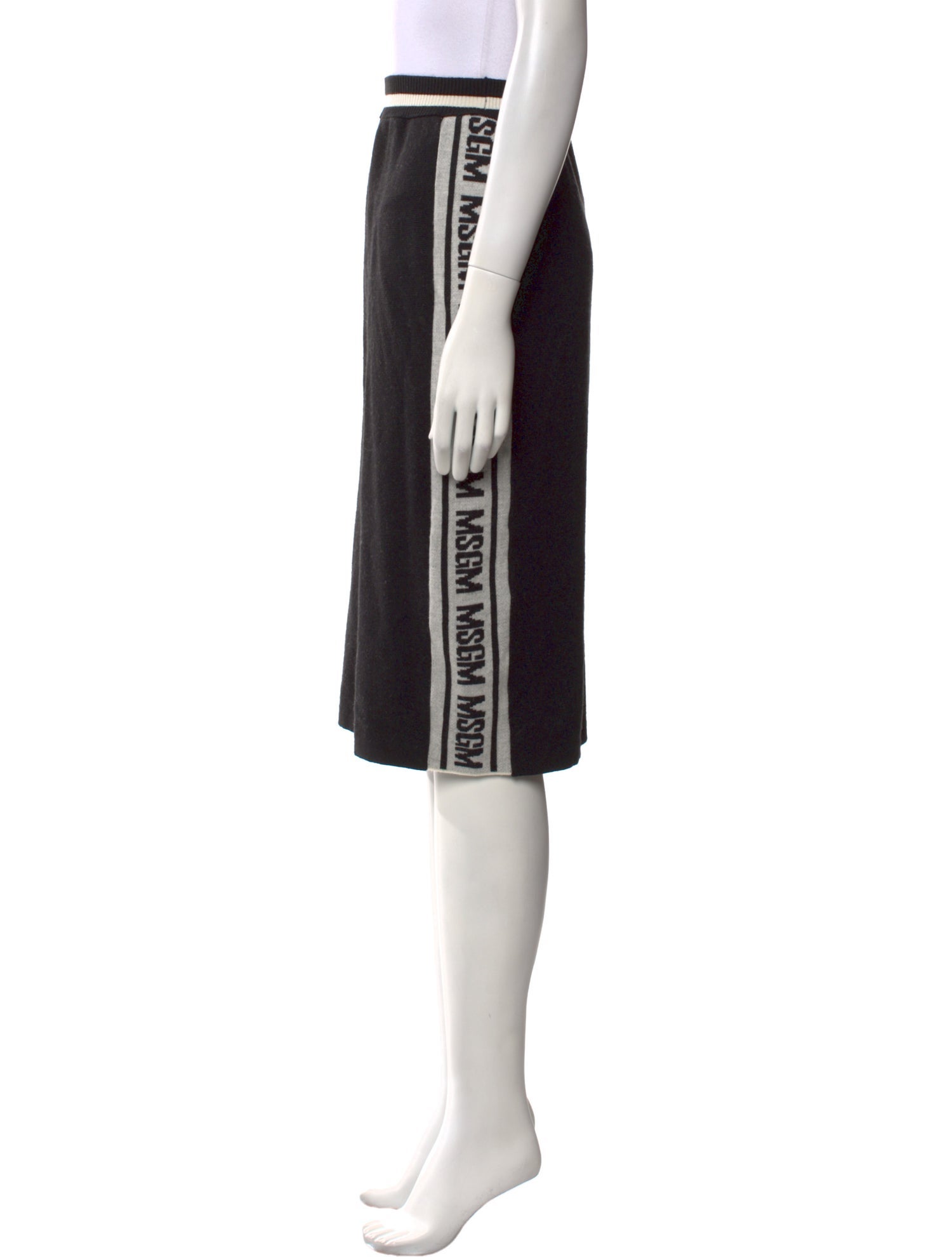 MSGM Pleated Accents Knee-Length Skirt