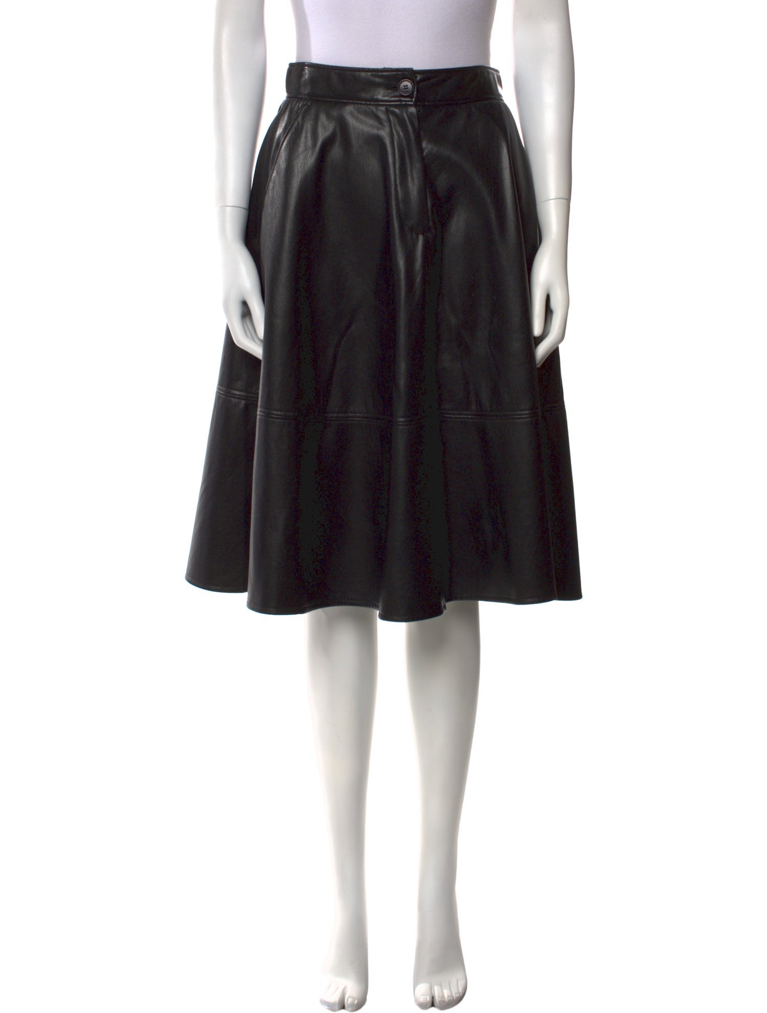 MSGM Faux Leather Knee-Length Skirt