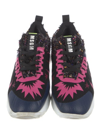 MSGM Tweed Printed Sneakers