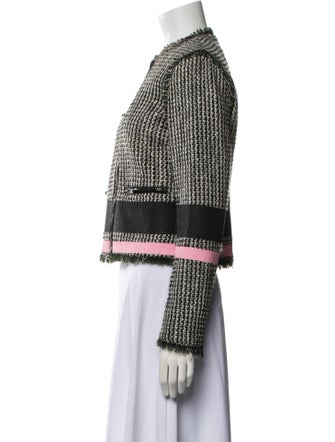 MSGM Virgin Wool Tweed Pattern Evening Jacket