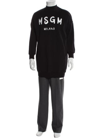 MSGM Graphic Print Mock Neck Sweatshirt