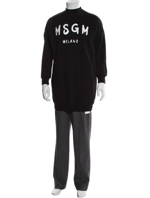 MSGM Graphic Print Mock Neck Sweatshirt