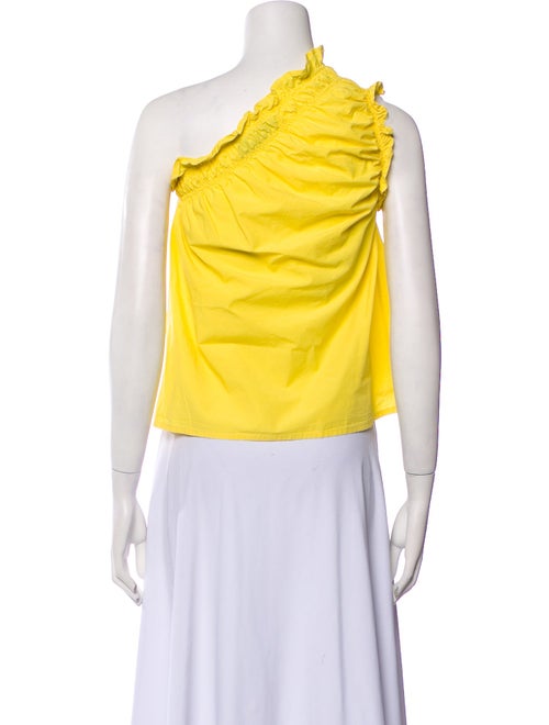 MSGM One-Shoulder Sleeveless Crop Top