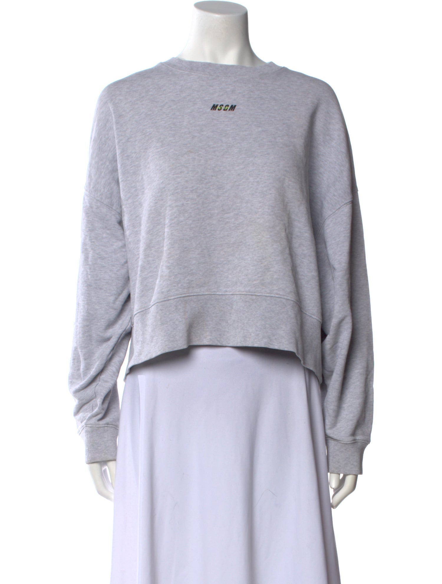 MSGM Graphic Print Crew Neck Sweatshirt