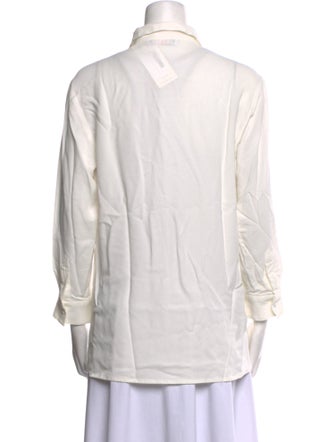 MSGM Long Sleeve Button-Up Top