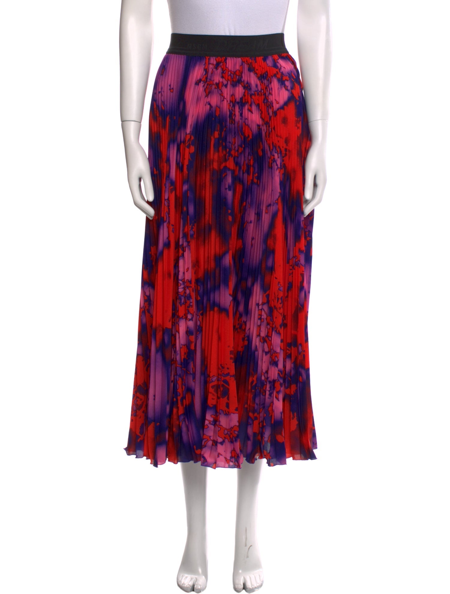 MSGM Printed Midi Length Skirt