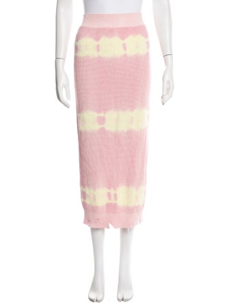 MSGM Tie-Dye Print Midi Length Skirt