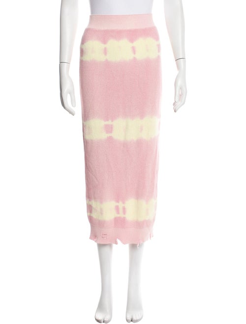 MSGM Tie-Dye Print Midi Length Skirt