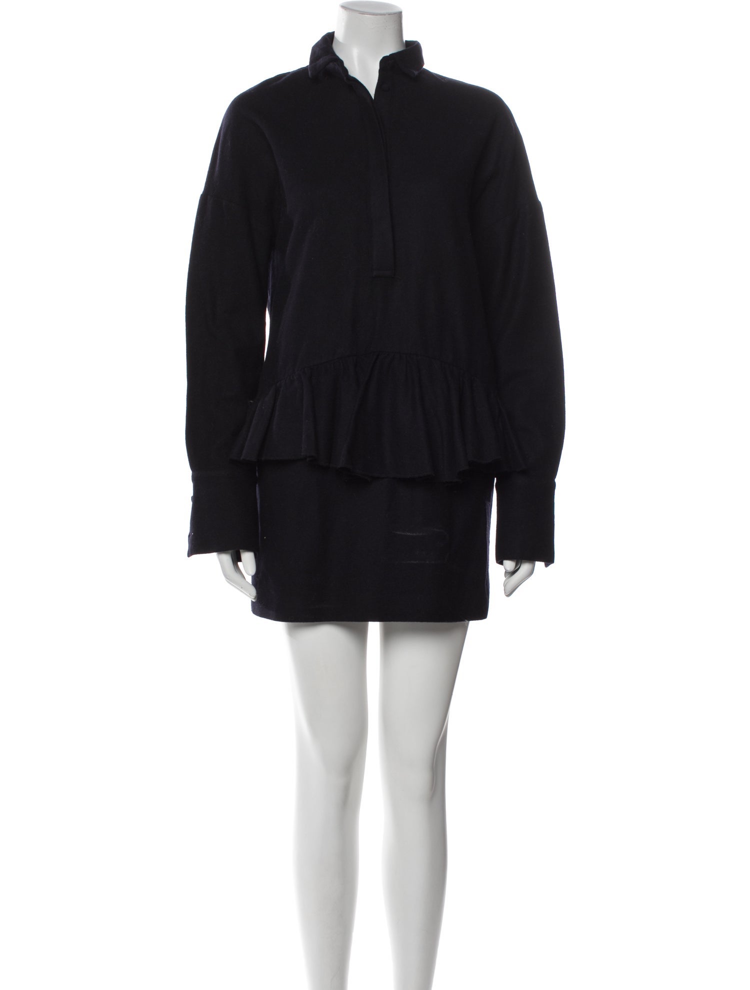 MSGM Virgin Wool Mini Dress