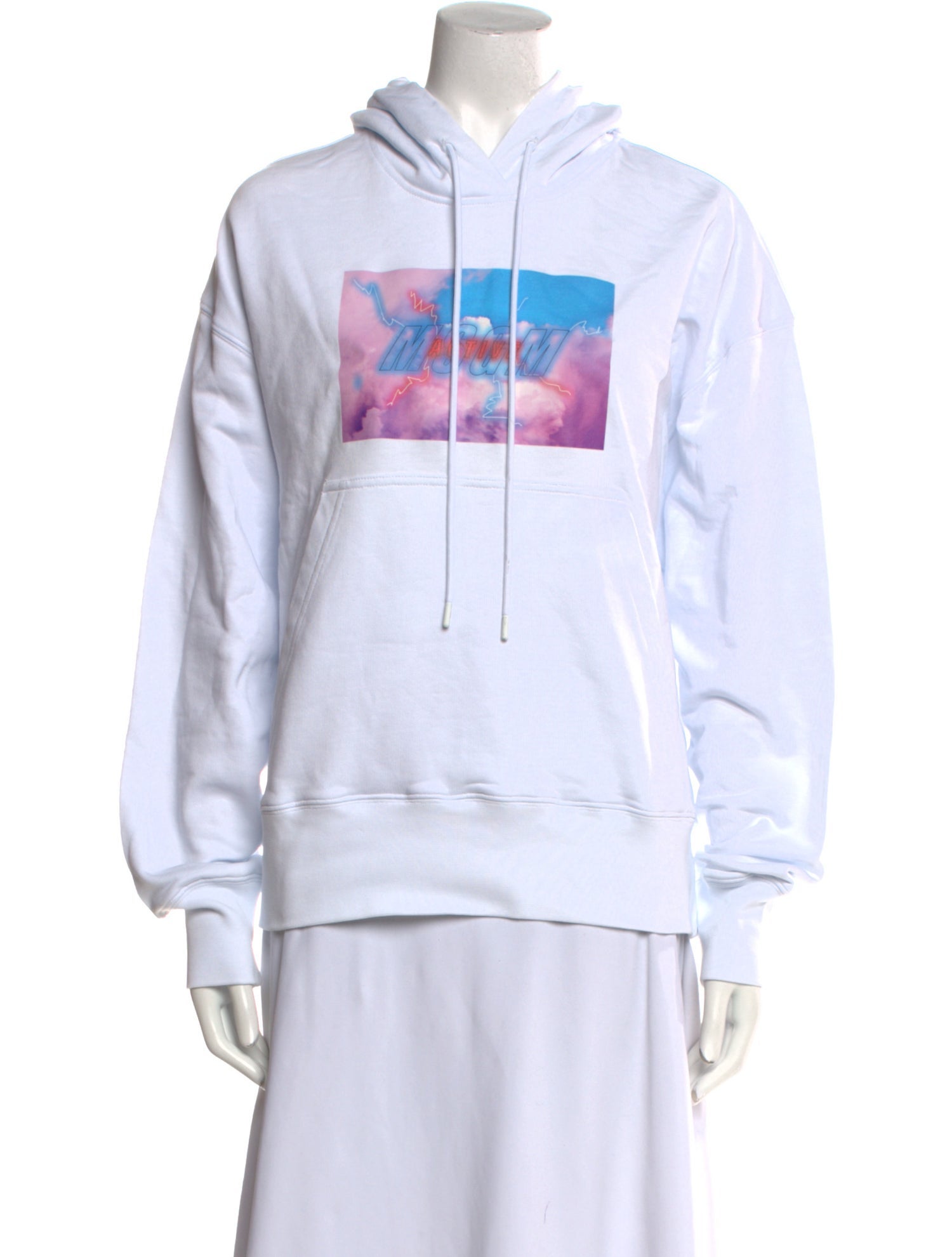 MSGM Graphic Print Crew Neck Sweatshirt