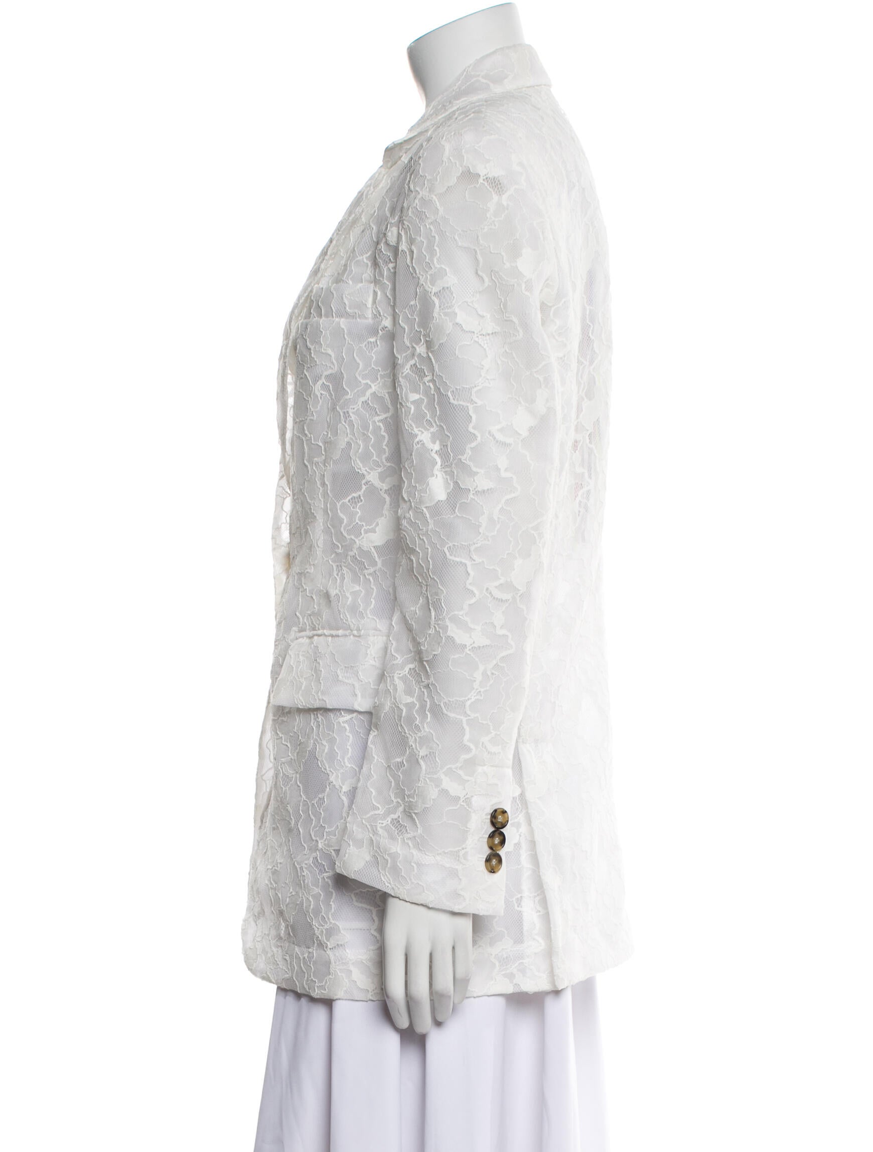 MSGM Lace Pattern Blazer