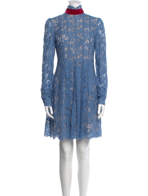 MSGM Lace Pattern Mini Dress