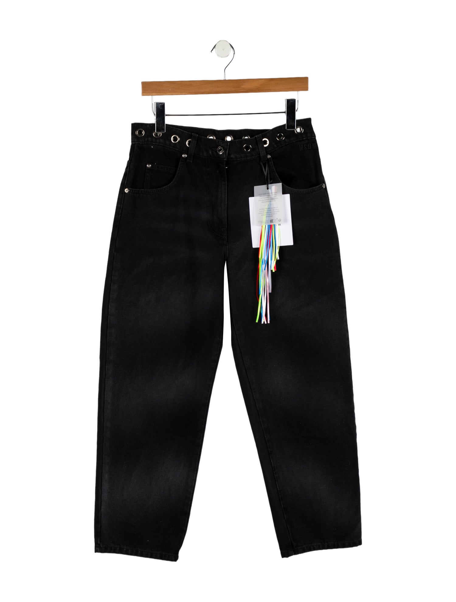 MSGM High-Rise Straight Leg Jeans