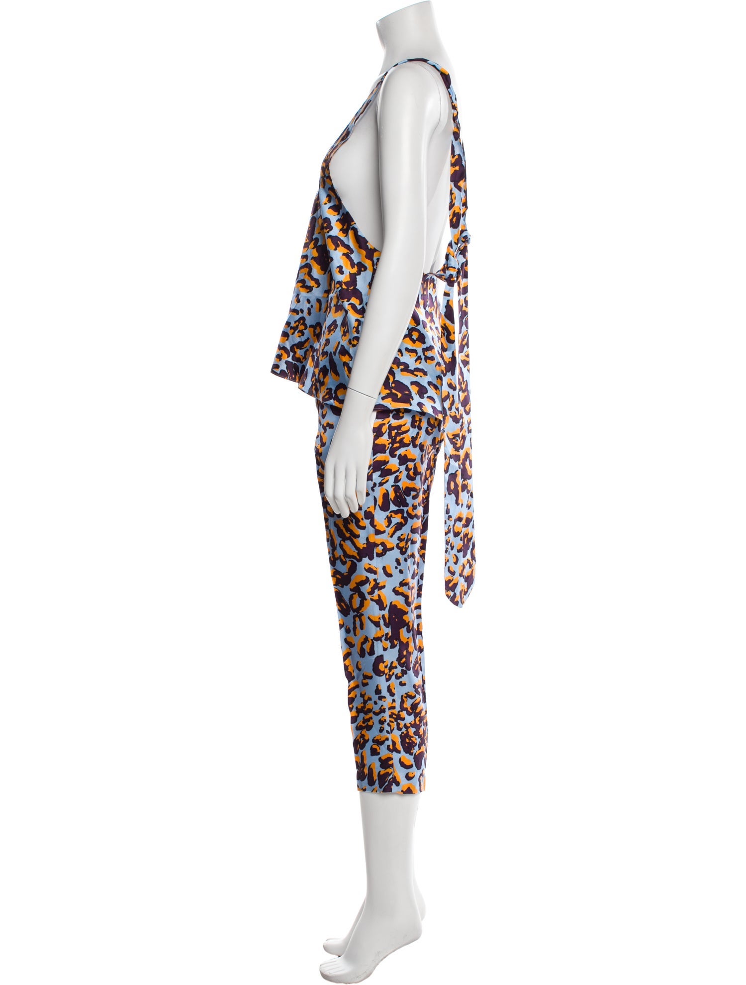 MSGM Silk Printed Pant Set