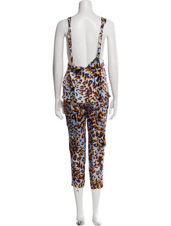 MSGM Silk Printed Pant Set