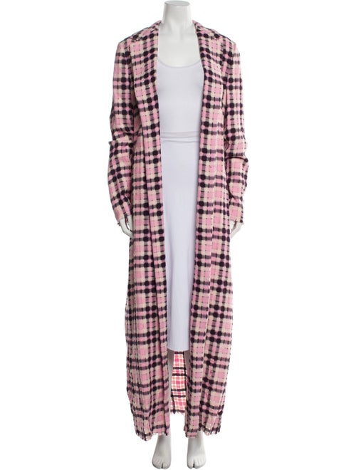MSGM Plaid Print Coat