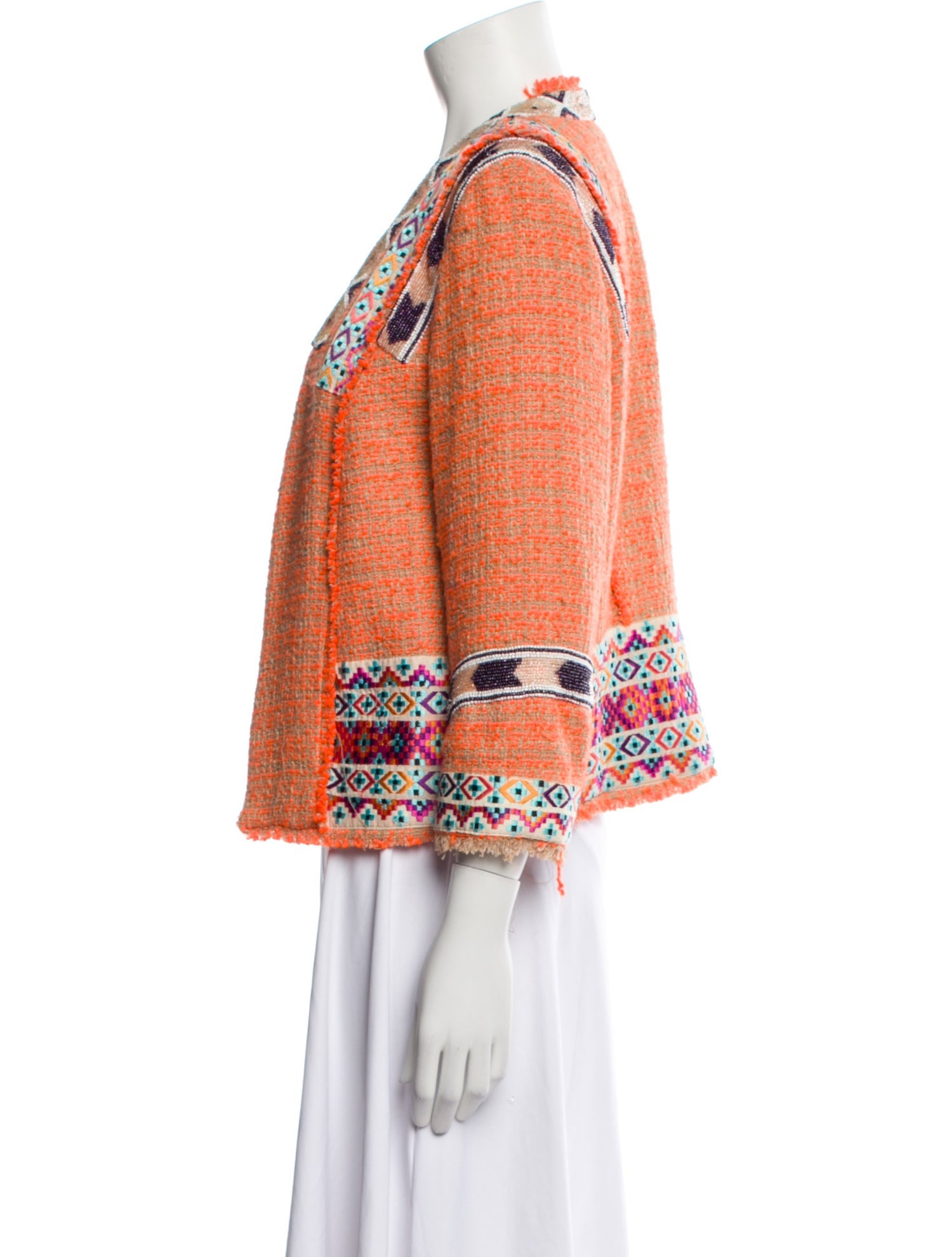 MSGM Tweed Pattern Evening Jacket