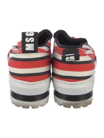 MSGM Canvas Striped Sneakers