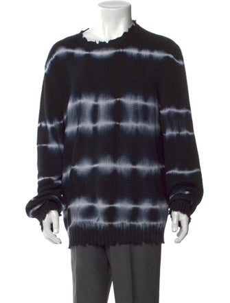 MSGM Tie-Dye Print Crew Neck Cardigan