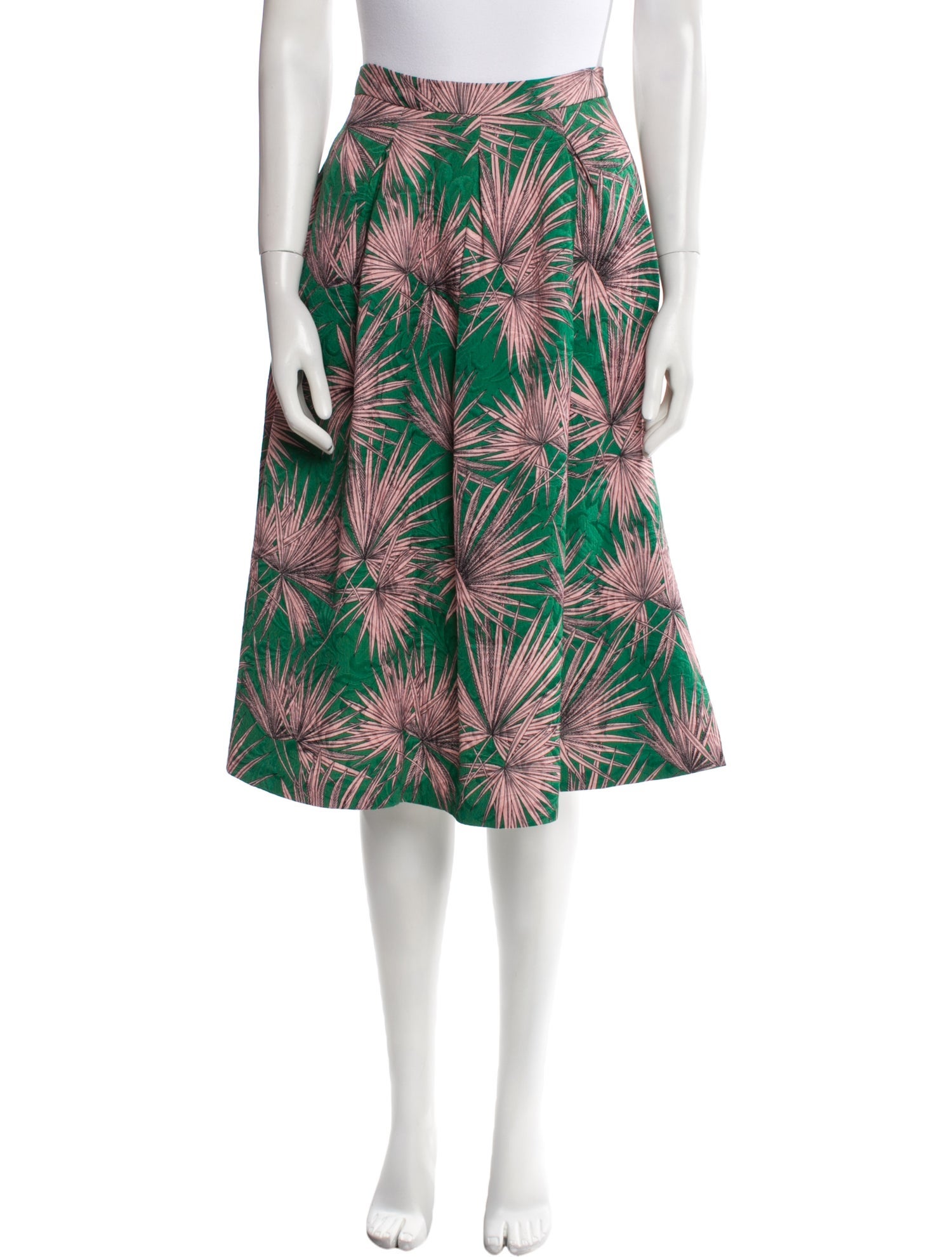 MSGM Floral Print Knee-Length Skirt