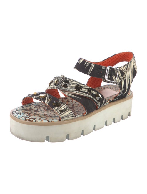 MSGM Canvas Printed Sandals