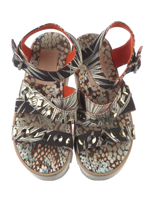 MSGM Canvas Printed Sandals