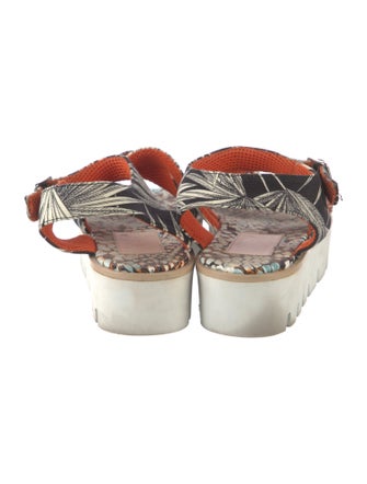 MSGM Canvas Printed Sandals
