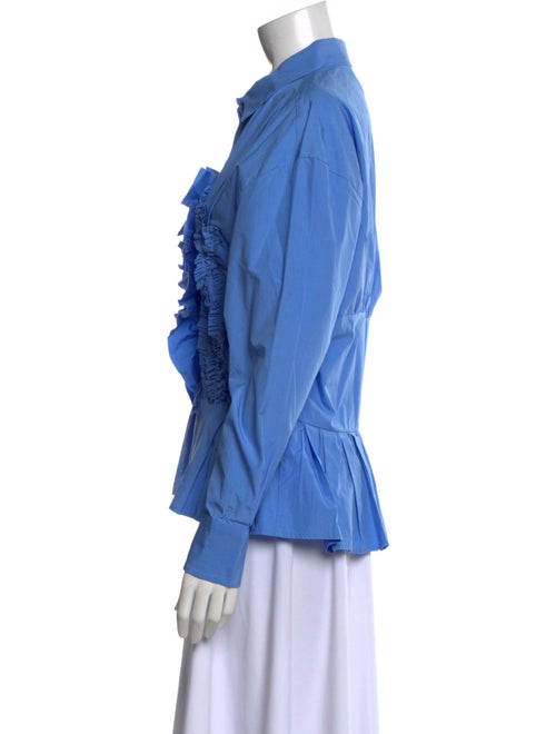 MSGM Long Sleeve Button-Up Top