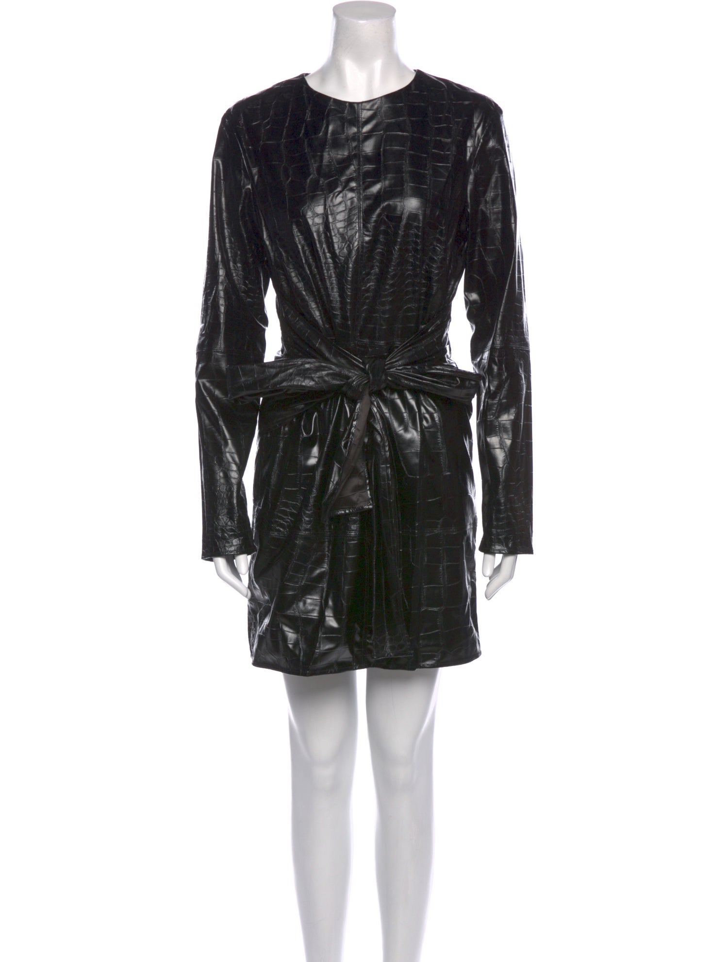 MSGM Faux Leather Mini Dress