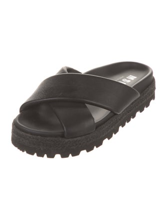 MSGM Leather Slides