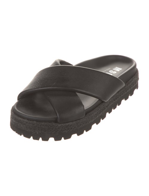 MSGM Leather Slides