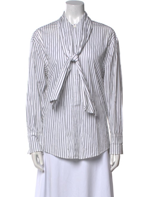 MSGM Striped Long Sleeve Button-Up Top