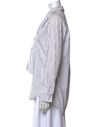 MSGM Striped Long Sleeve Button-Up Top